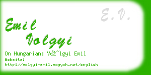 emil volgyi business card